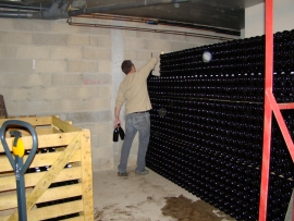 Champagne James VRAYET - Stockage des bouteilles